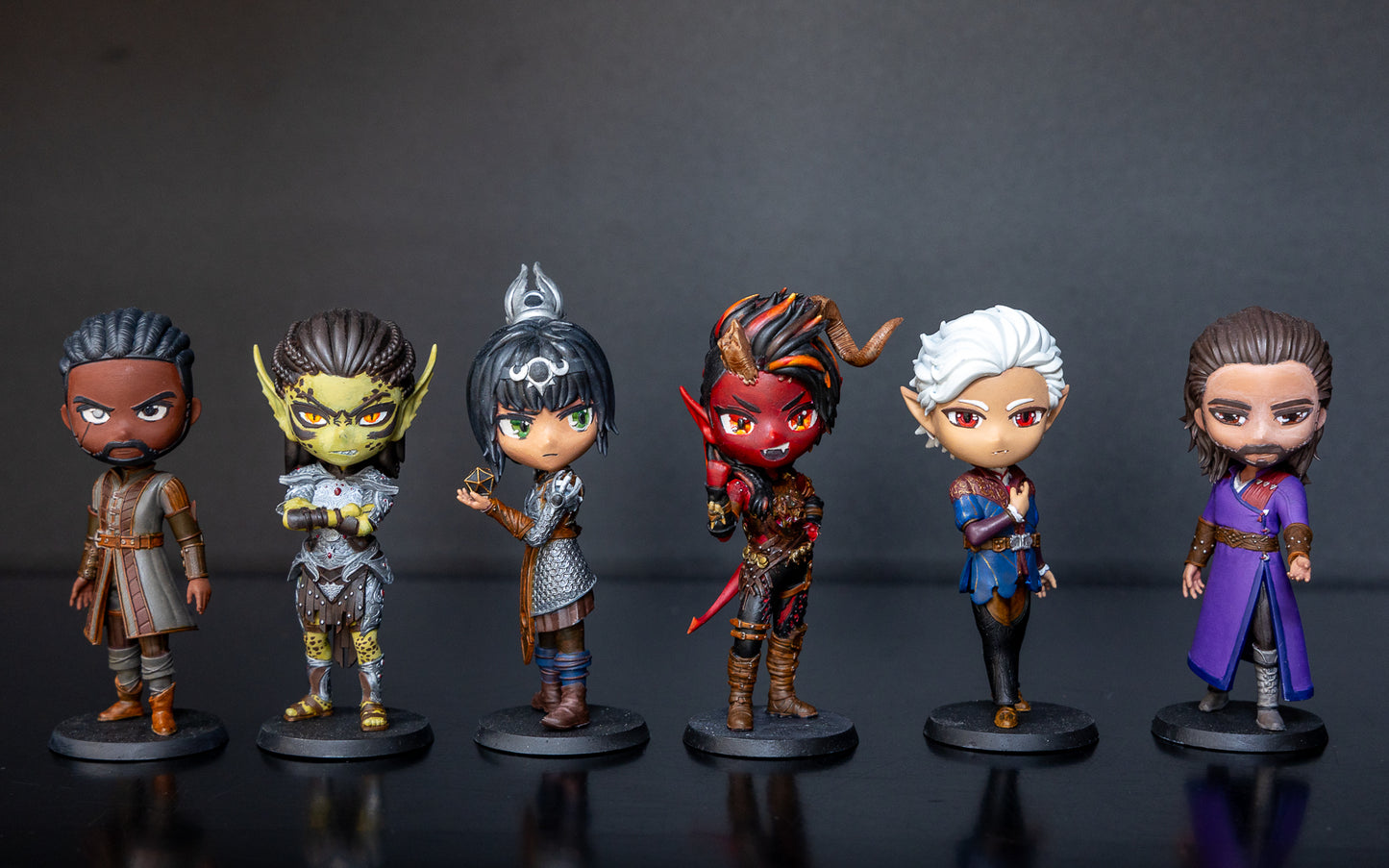 All the main characters as Chibi figurines